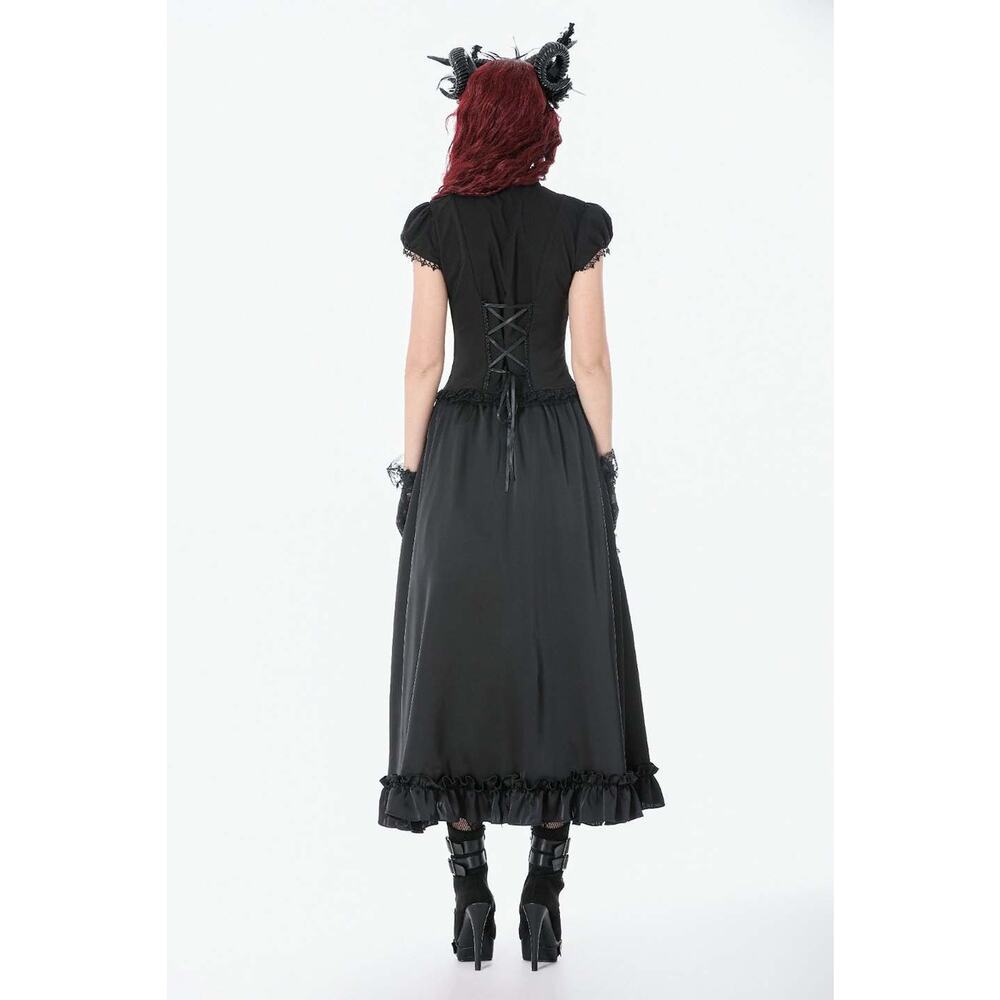 Dark in Love Gothic Victorian Vampire Vkei Black Lace & Ruffle Skirt M-XL - Picture 9 of 12
